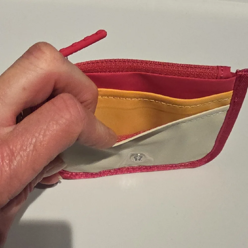 Lululemon Athletica Pink and Cream Card Holder